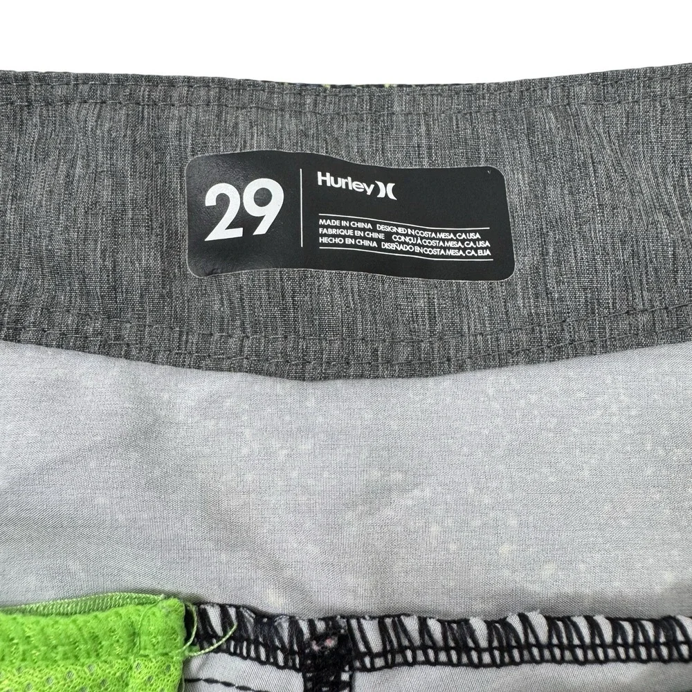 Hurley Phantom Board Shorts Mens 29 Blue Green Striped Surf Swim‎ Trunks Stretch
